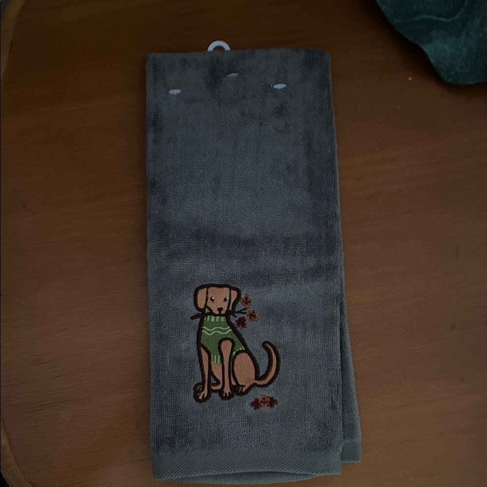Gray Dog Kitchen Towel Design